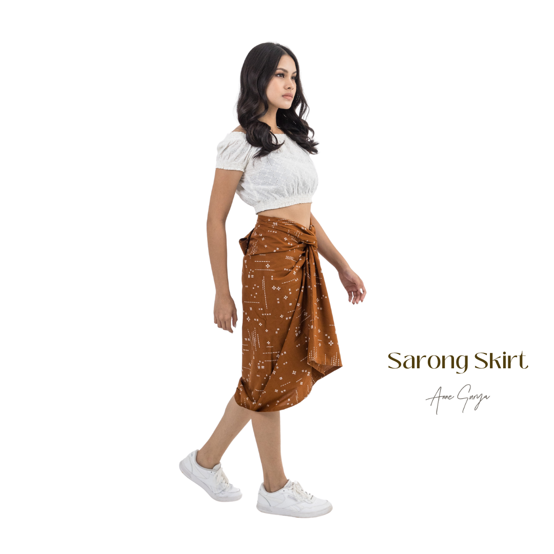 Sarong Skirt - Cotton Batik Sarong Bali Wrapped Tie Style