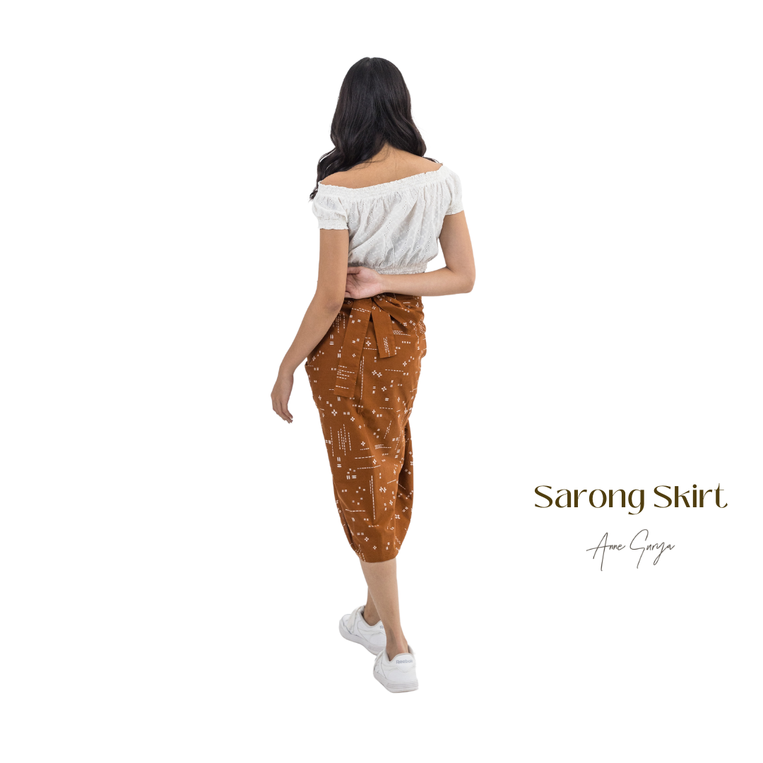 Sarong Skirt - Cotton Batik Sarong Bali Wrapped Tie Style