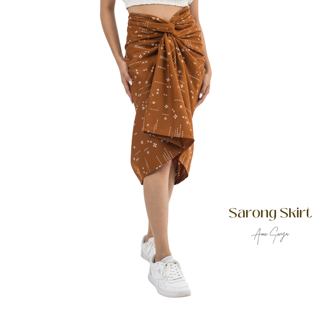Sarong Skirt - Cotton Batik Sarong Bali Wrapped Tie Style