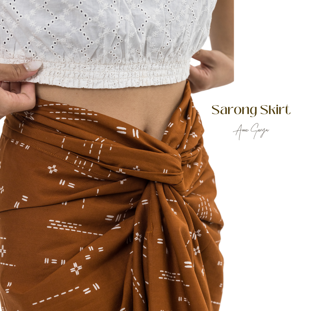 Sarong Skirt - Cotton Batik Sarong Bali Wrapped Tie Style