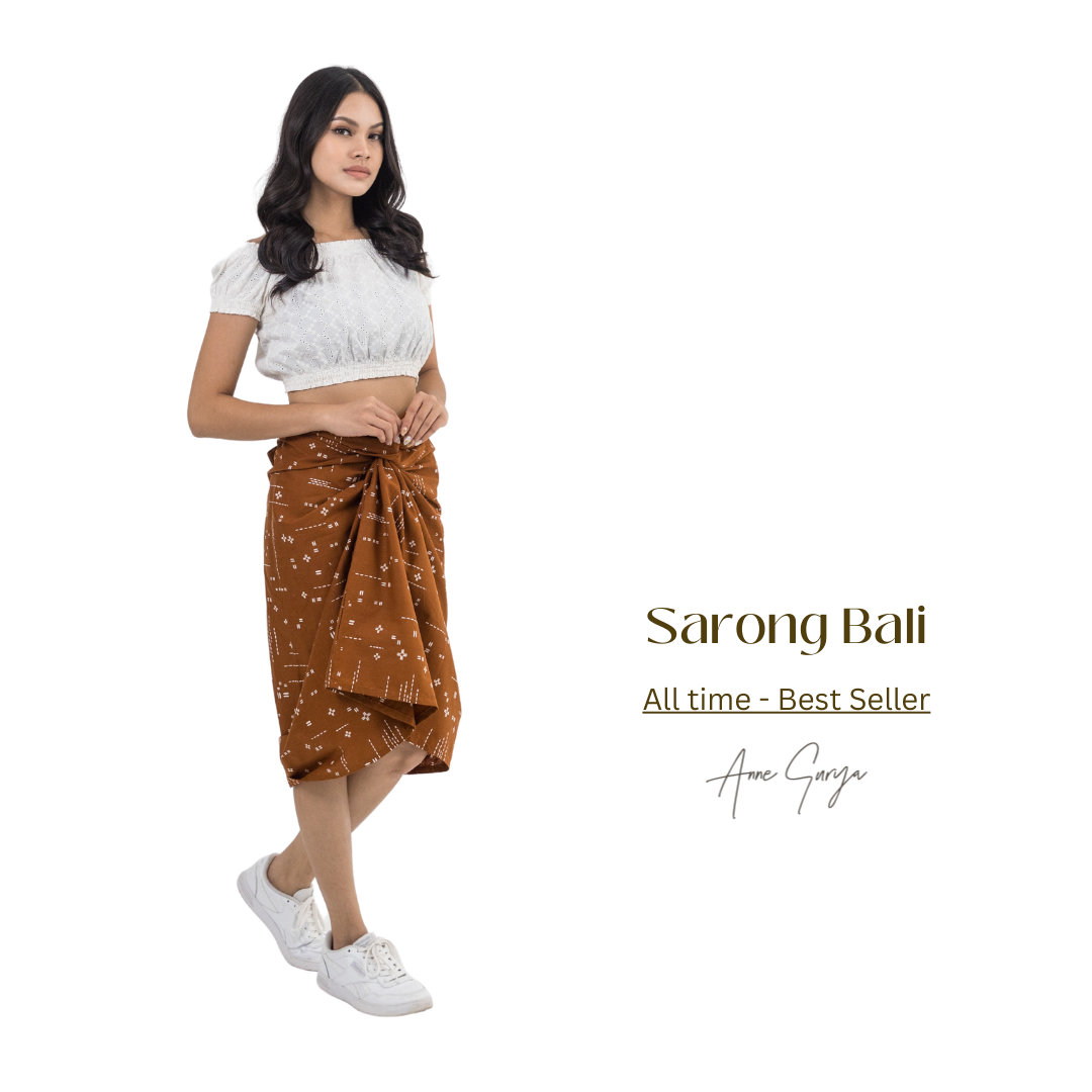 Sarong Skirt - Cotton Batik Sarong Bali Wrapped Tie Style