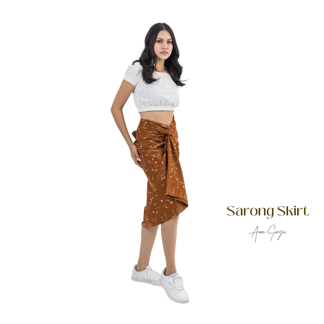 Sarong Skirt - Cotton Batik Sarong Bali Wrapped Tie Style